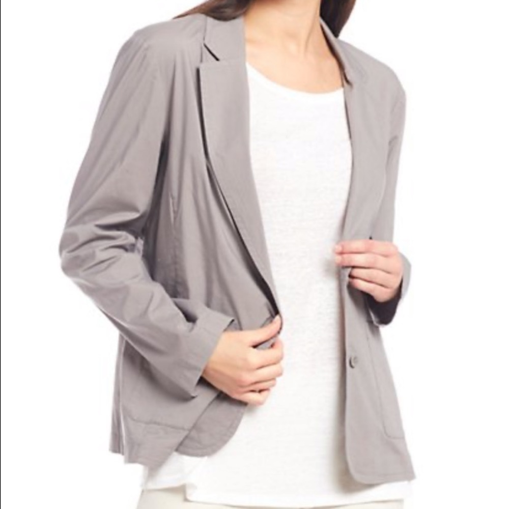 Eileen Fisher Organic Cotton Poplin Blazer